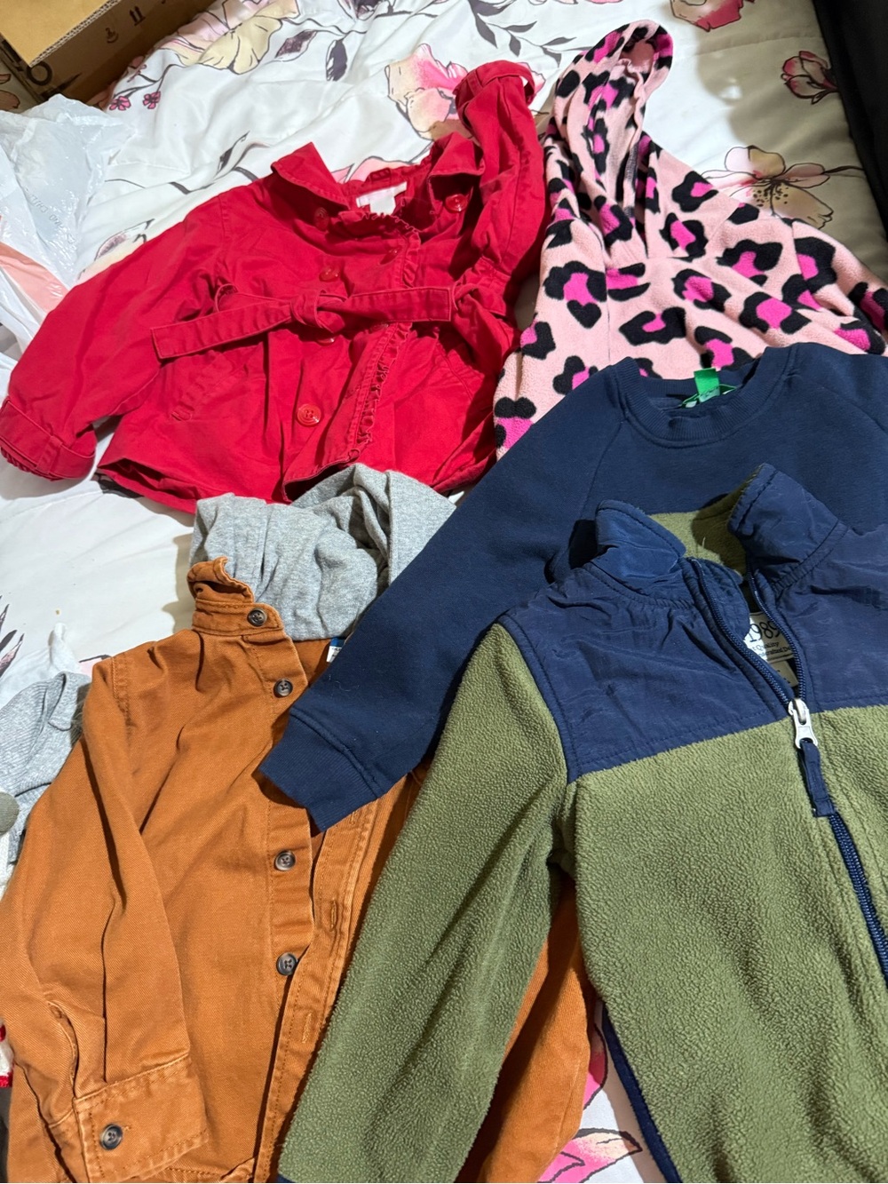 Janie and Jack Red Jacket with Mixed Kids Tops bundle girls
